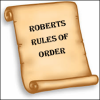 Picture of Scroll with Roberts Rules of Order written on it